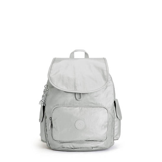 Kipling City Pack Small Metallic Ryggsäck Silver | SE 1701DF